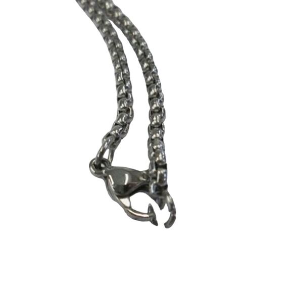 Black Jack Stainless Steel Necklace/Chain Silver Tone New Winged Guitar - Picture 5 of 6